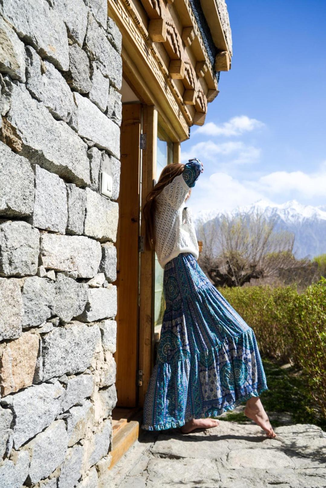 Lchang Nang Retreat-The House Of Trees-Nubra Valley Sumur Exterior foto